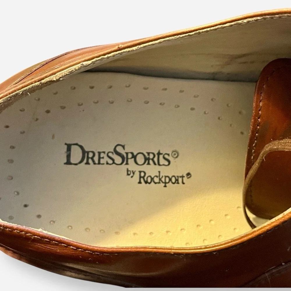 DresSports Rockport Cap Toe Oxfords Vibram Men's Shoes Sz 12‎ W Brown